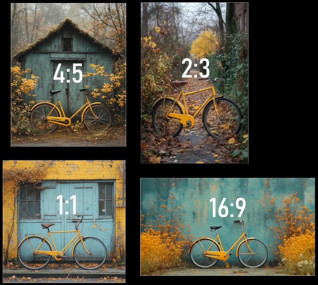 Midjourney aspect ratios examples